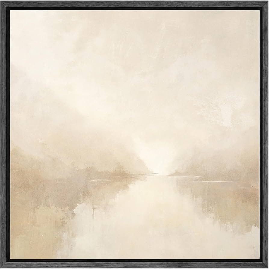 SIGNWIN Framed Canvas Print Wall Art Ethereal Light Mist Landscape Abstract Illustrations Fine Ar... | Amazon (US)