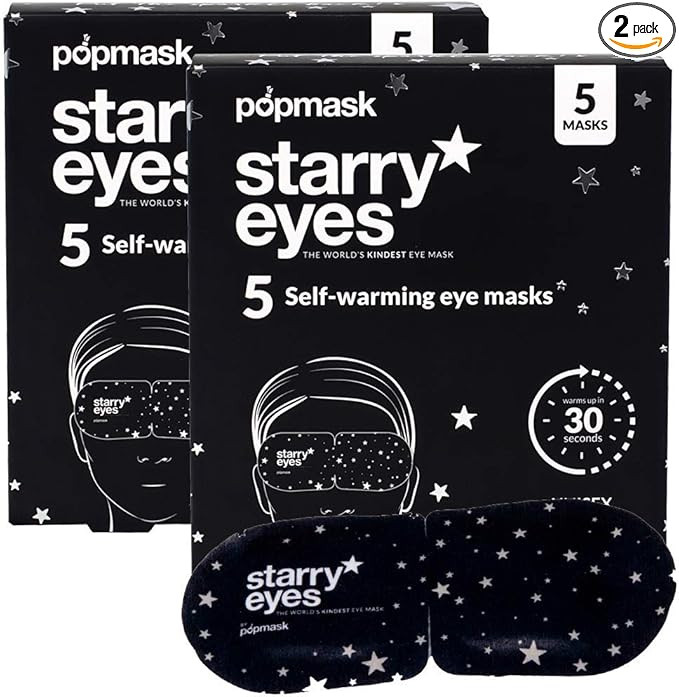Popmask Starry Eyes Self Warming Steam Eye Mask Compress - for Headache Relief, Dry Eyes, Puffy a... | Amazon (US)