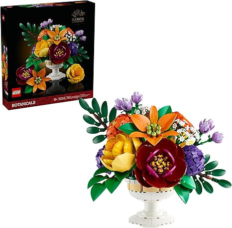 LEGO Botanicals Flower Arrangement Artificial Flowers Building Set - Decor for Table Display - Gi... | Amazon (US)