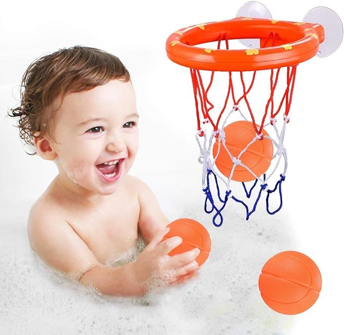 ENTHUR Bath Toy Fun Basketball Hoop & Balls Set for Boys and Girls Kid & Toddler Bath Toys Gift S... | Amazon (US)