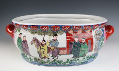 Large Vintage Chinese Hong Kong Decorated Porcelain Jardiniere Planter Hua Ping | eBay US