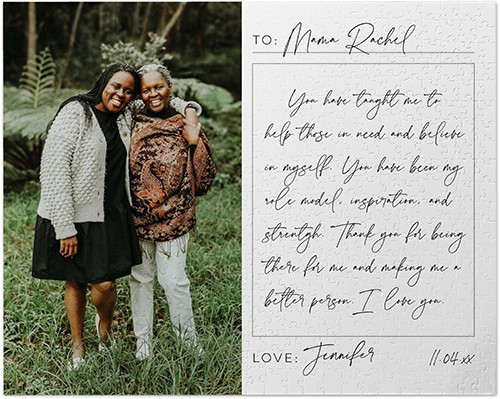 Custom Photo Puzzles: Handwritten Letter 16x20 520 Pieces White Shutterfly | Shutterfly
