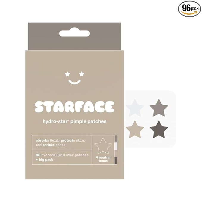 Starface Earth Star BIG PACK, Hydrocolloid Pimple Patches, Absorb Fluid and Reduce Redness, Cute ... | Amazon (US)