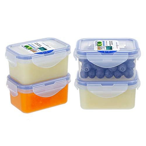 Small Plastic Food Storage Container Set Portion Control Containers Mini Leak-proof Sauce Containers | Amazon (US)