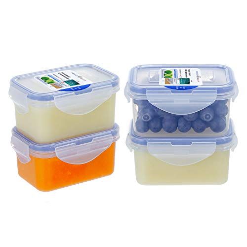 Small Plastic Food Storage Container Set Portion Control Containers Mini Leak-proof Sauce Containers | Amazon (US)