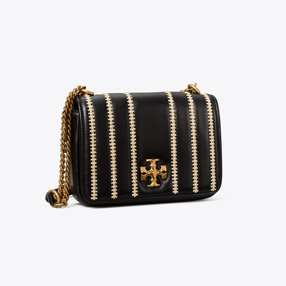 Kira Raffia Stripe Chain Shoulder Bag | Tory Burch (US)