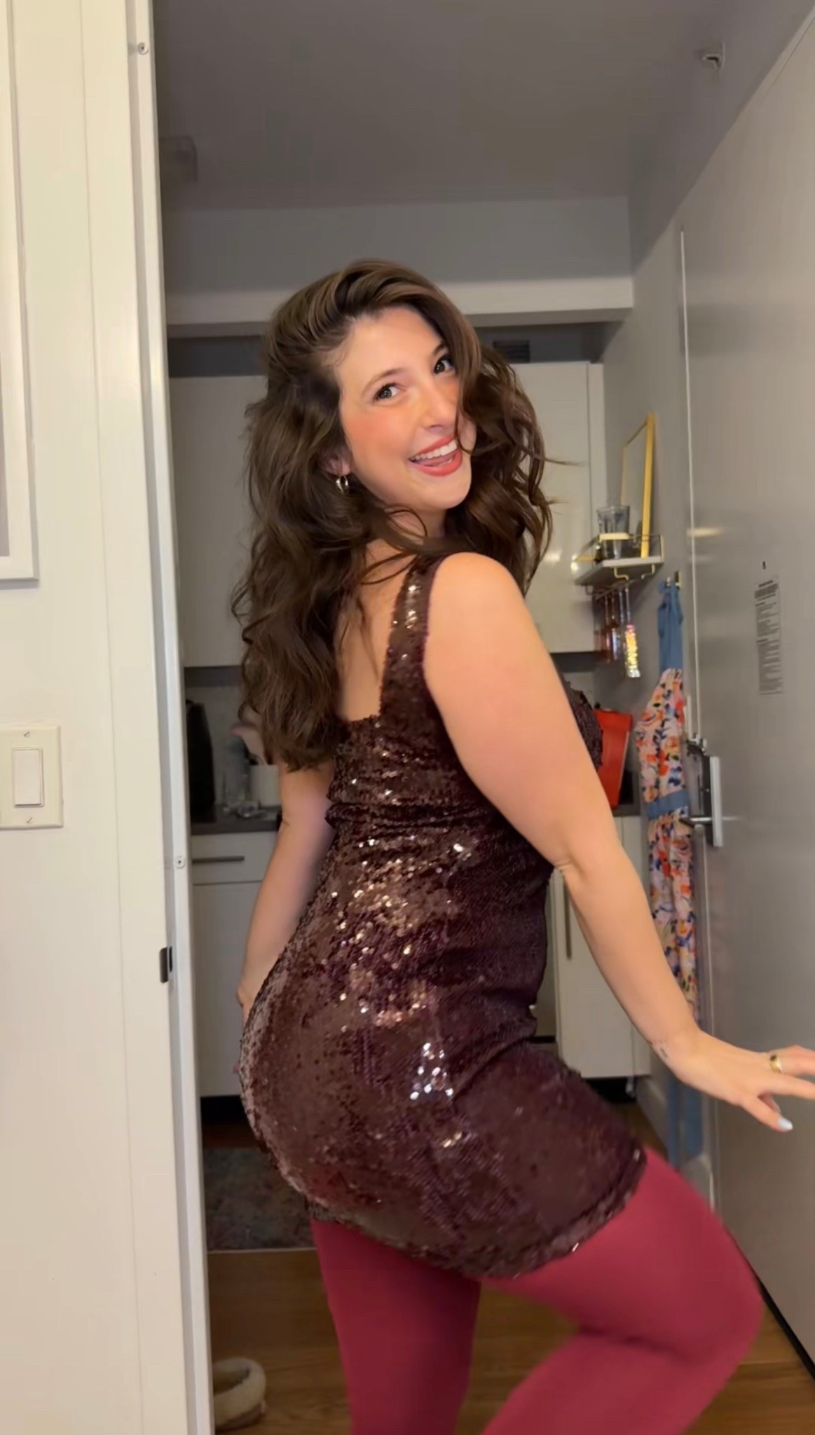 We love a sequin moment 

Sequin dress, maroon dress, nye dress, midsize outfit 

#LTKU #LTKHoliday #LTKMidsize