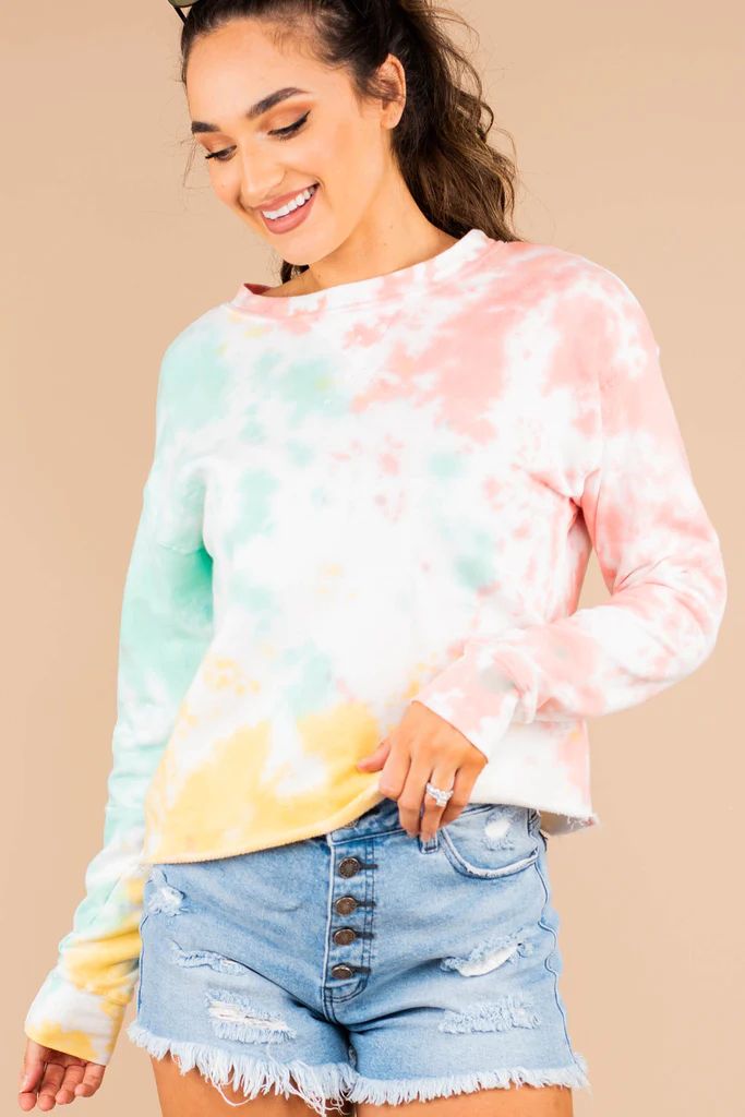 Have Some Fun White Tie Dye Pullover | The Mint Julep Boutique