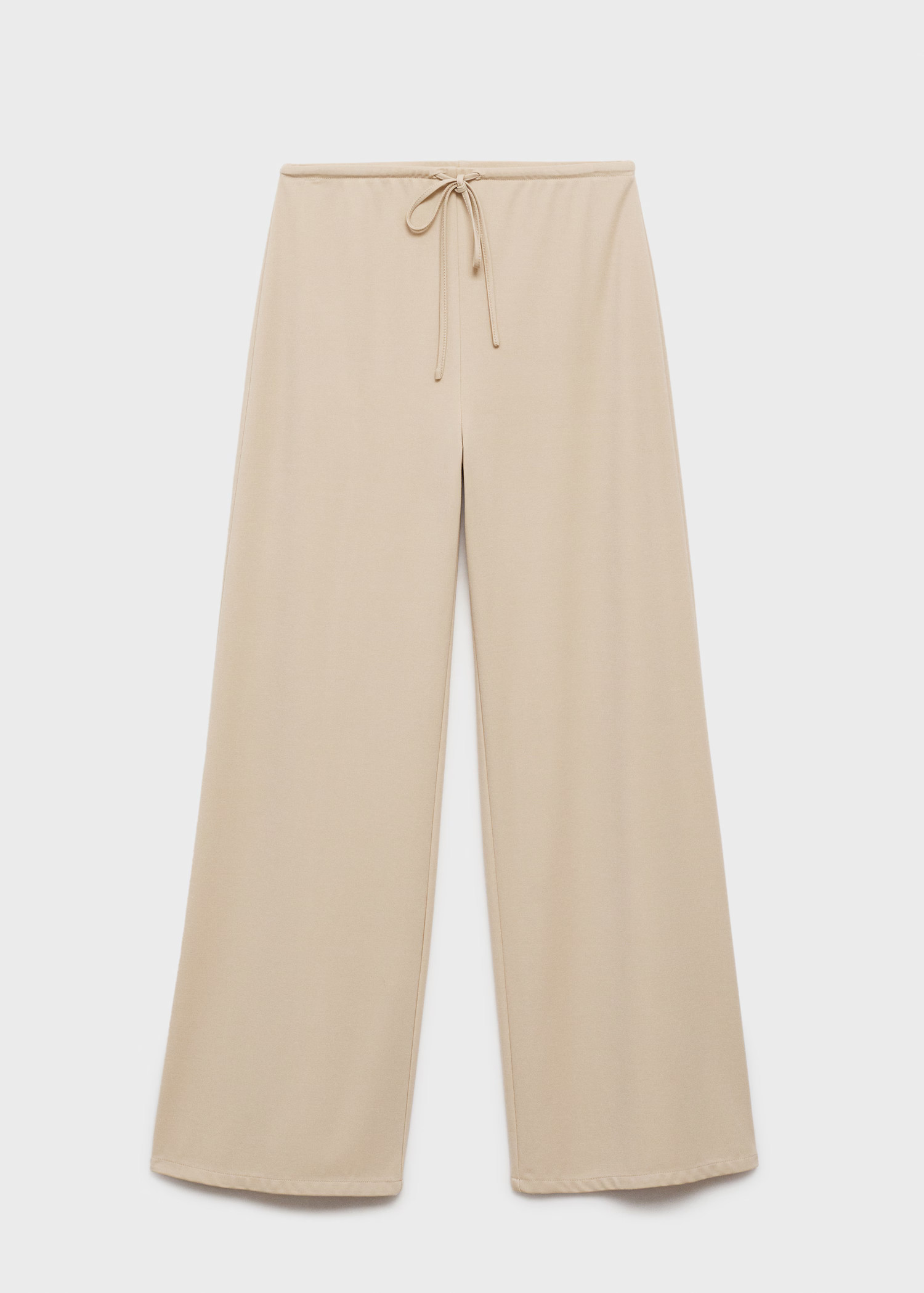 Wideleg trousers with elastic waist - Women | MANGO United Kingdom | MANGO (UK)