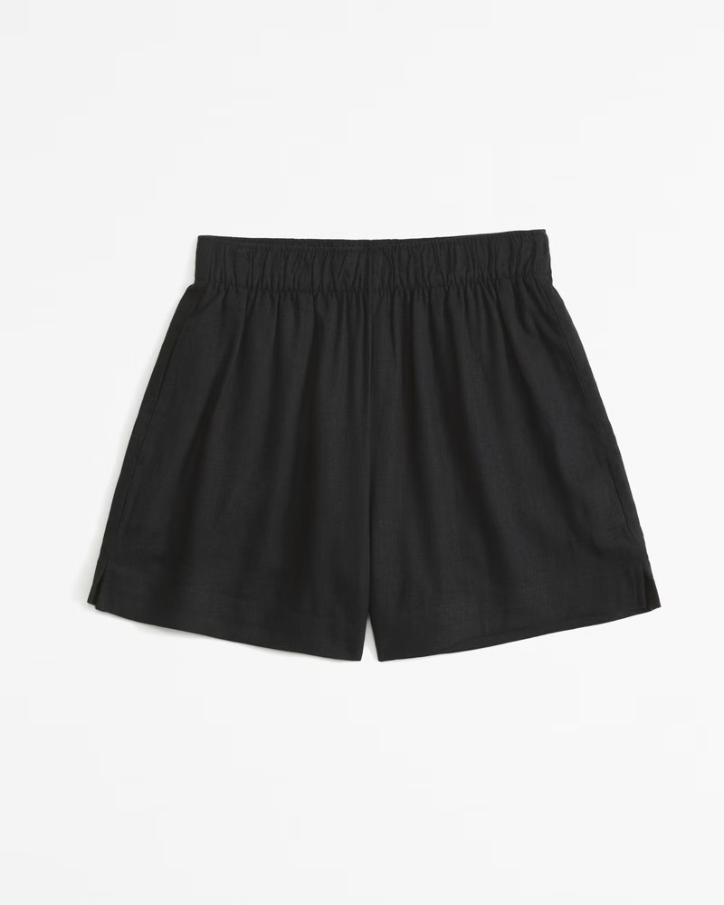 Linen-Blend Pull-On Short | Abercrombie & Fitch (US)
