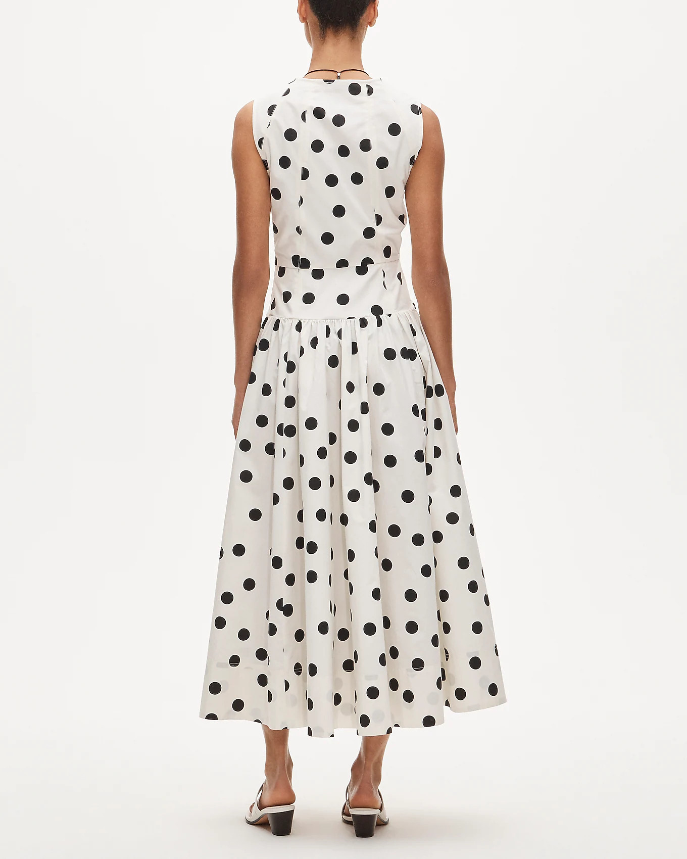 Button-front dress in dot-print cotton poplin | J. Crew US