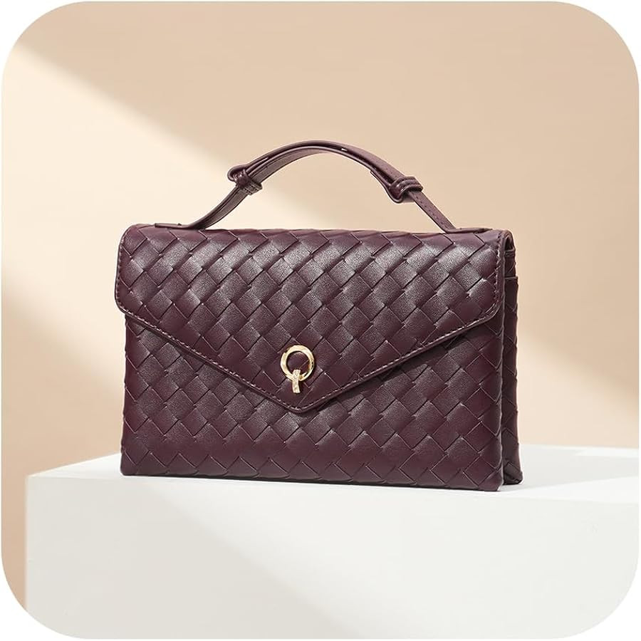 CHUNLI Woven Clutch Purses for Women Formal Evening Crossbody Bags with Adjustable Top Handle PU ... | Amazon (US)
