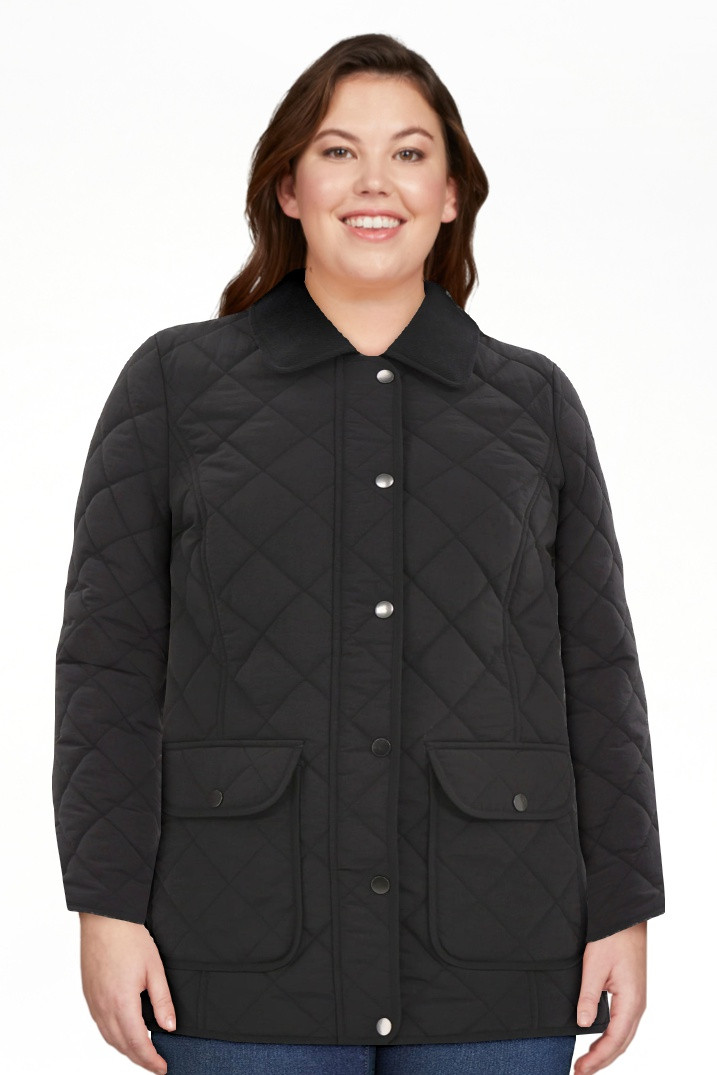 Time and Tru Women's Quilted Barn Coat, Midweight, Sizes XS-3X | Walmart (US)