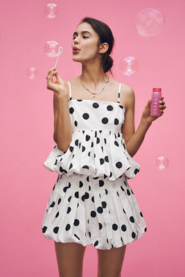 Maeve Polka Dot Bubble Shorts | Anthropologie (US)