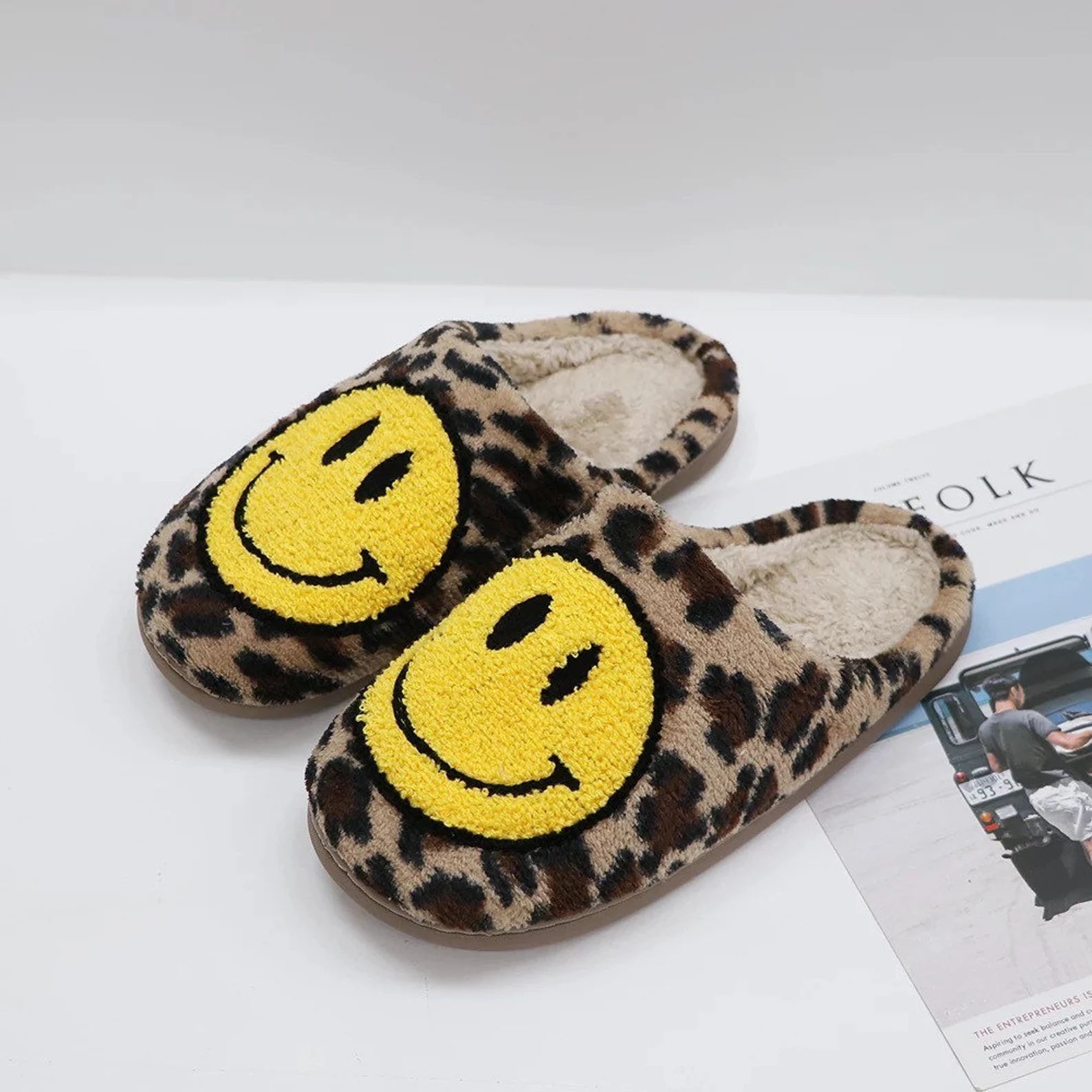 Smile Slippers: Leopard Smile - Etsy | Etsy (US)