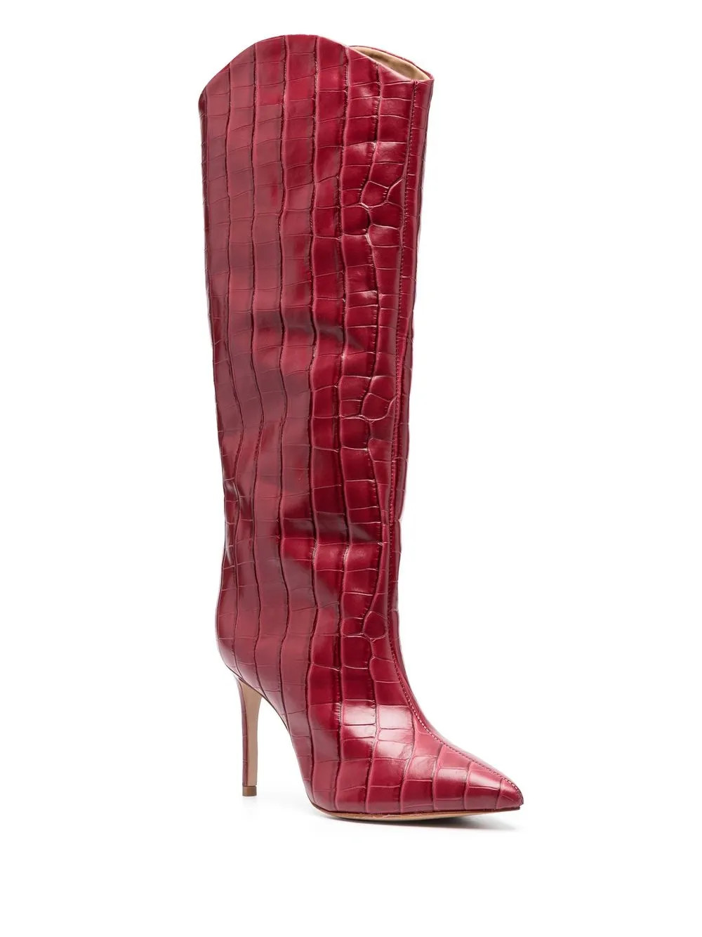 90mm croc-embossed stiletto boots | Farfetch Global
