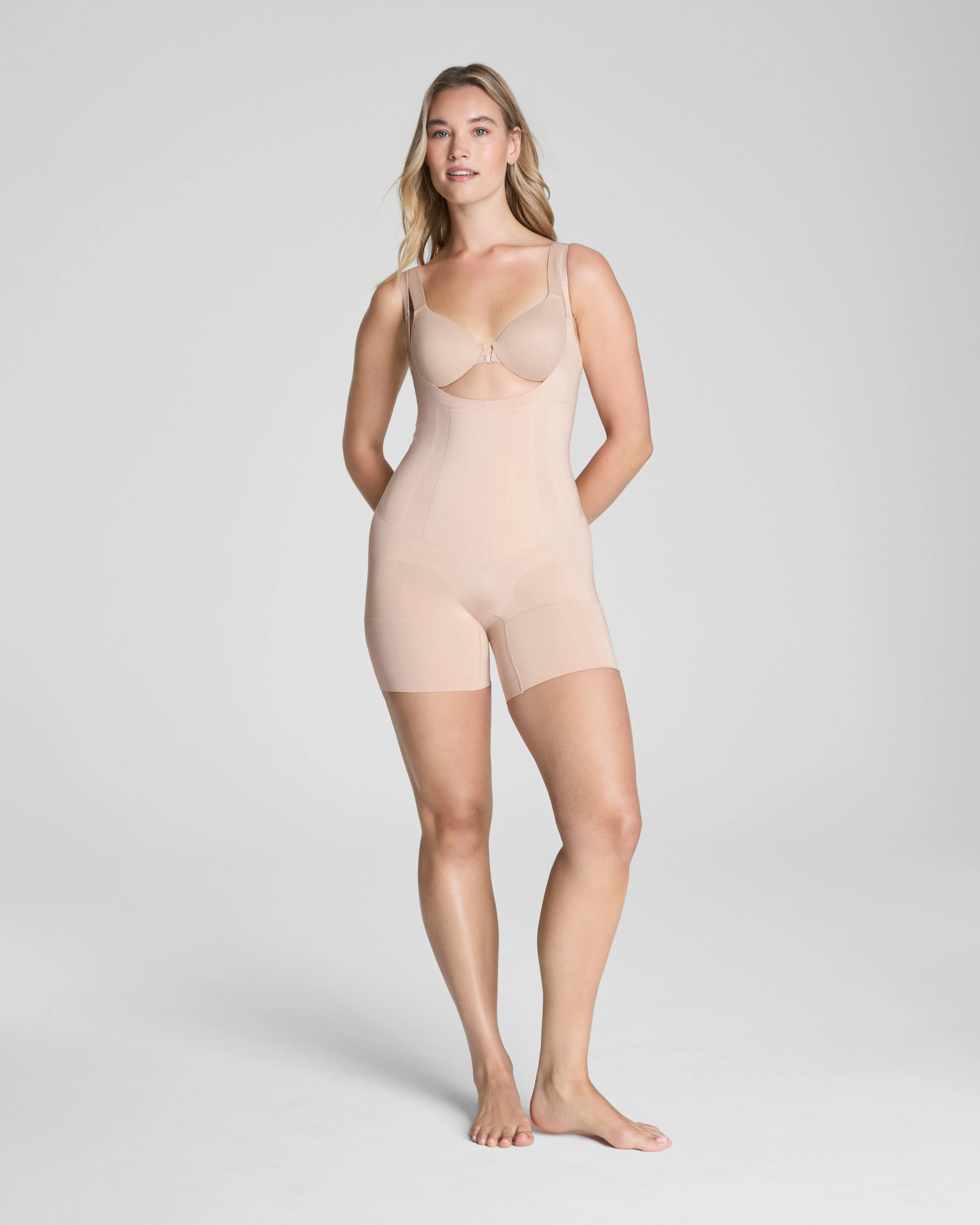 Open-Bust Mid-Thigh Bodysuit | Spanx