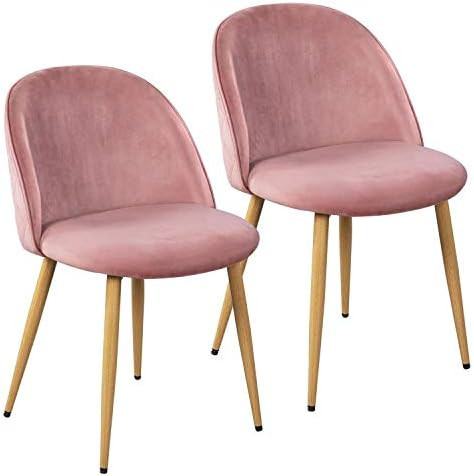 Yaheetech Dining Room Chairs Kitchen/Living Room Chairs Vanity/Makeup/Leisure/Accent Upholstered ... | Amazon (US)