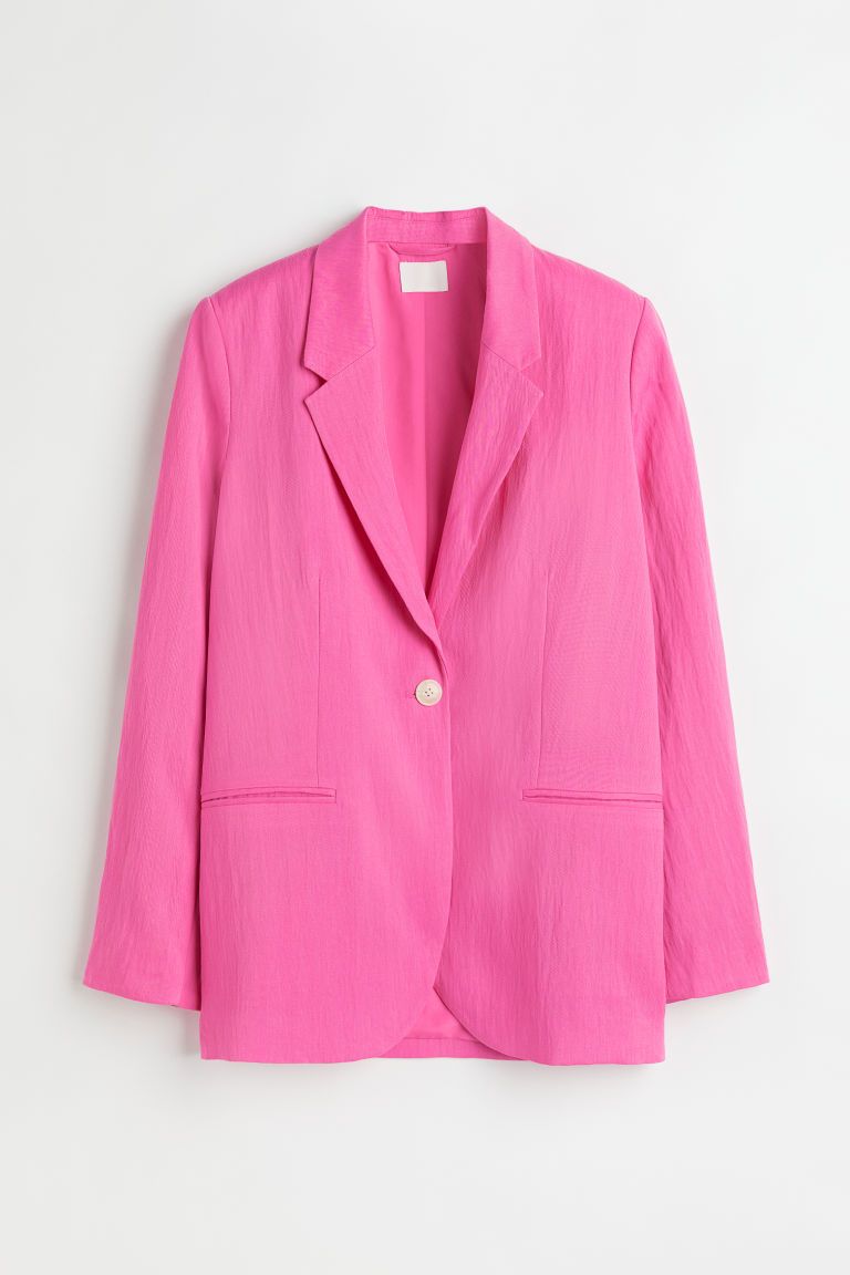 H & M - Lyocell-blend Blazer - Pink | H&M (US + CA)