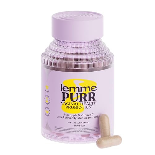 Lemme Purr Vaginal Probiotics for Women - Promotes pH Balance, Healthy Vaginal Odor & Urinary Tract Health w/Lactobacillus Blend, Clinically Tested Strains, Pineapple & Vitamin C - 60 Veggie Capsules | Amazon (US)