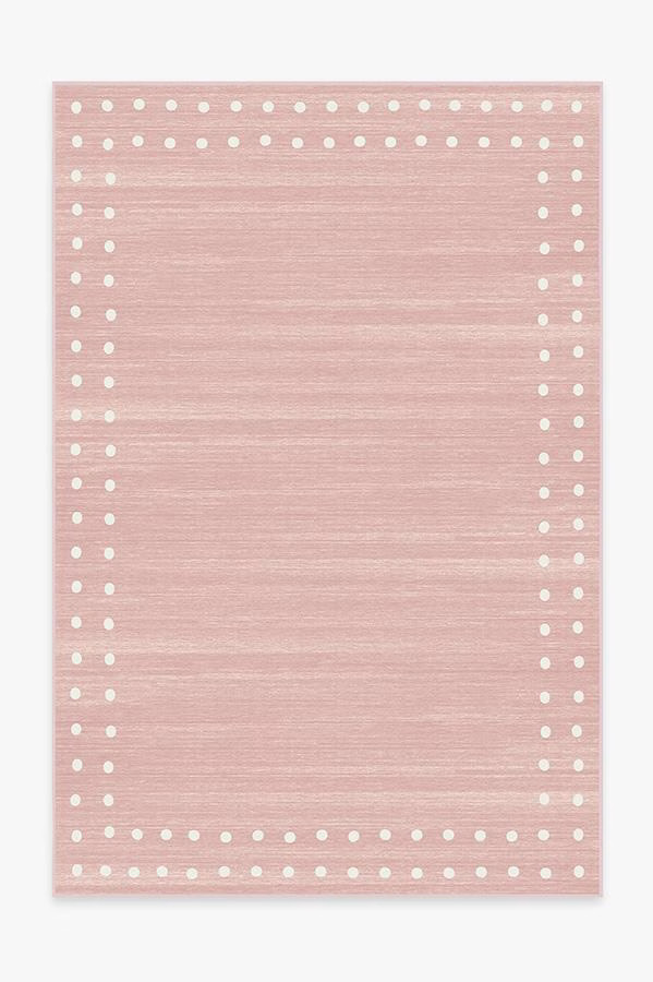 Dot Border Pink Rug | Ruggable