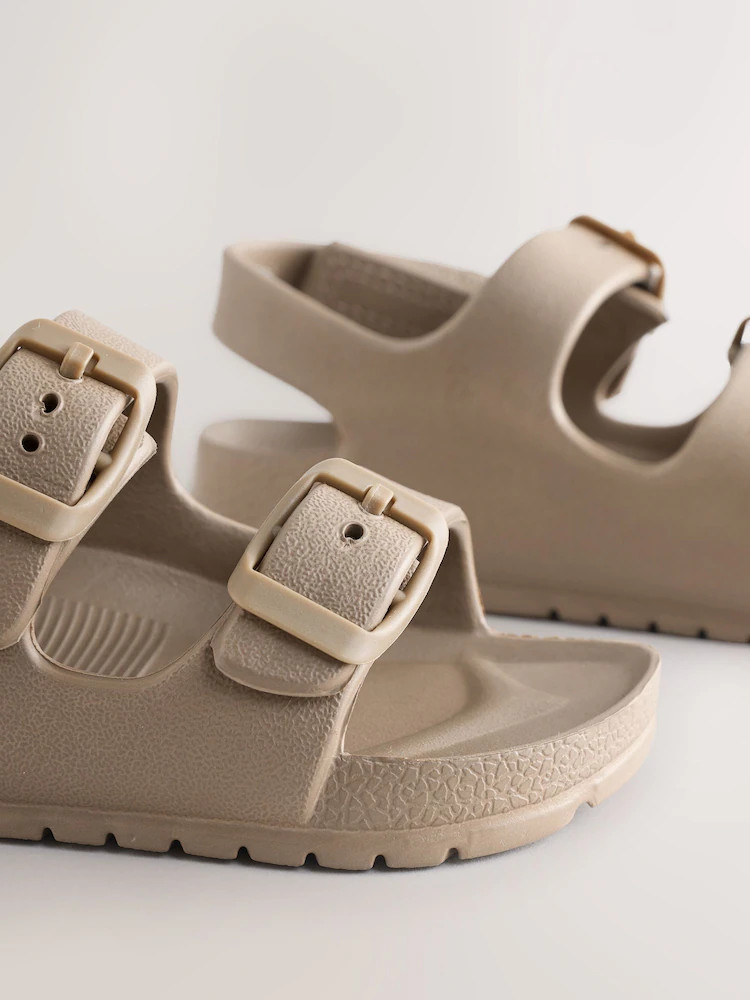 Neutral Double Buckle Ankle Strap EVA Sandals | Next US
