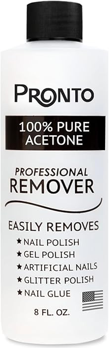 Pronto 100% Acetone Gel Nail Polish Remover - Gel Polish Remover for Nails | Acetone Nail Polish ... | Amazon (US)
