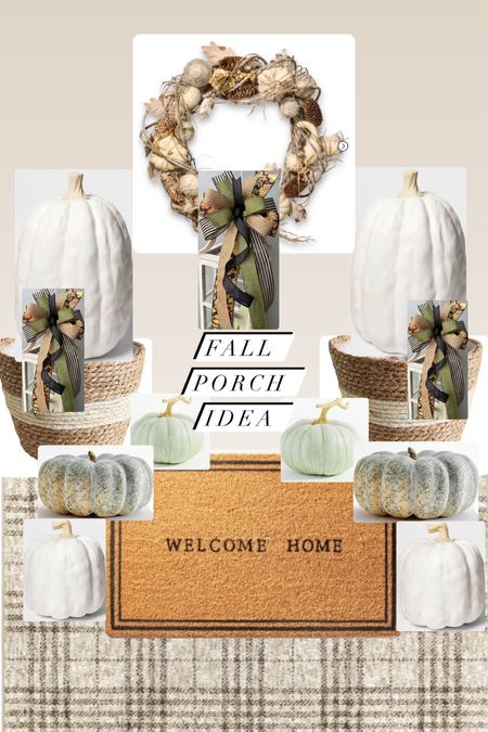 Here are some beautiful faux pumpkins and fall porch ideas! 
The wreath is a Perfect neutral.. and you can add your own bow!


#LTKHalloween #LTKSeasonal #LTKHoliday