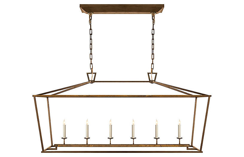 Darlana Linear Lantern, Gilded Iron | One Kings Lane