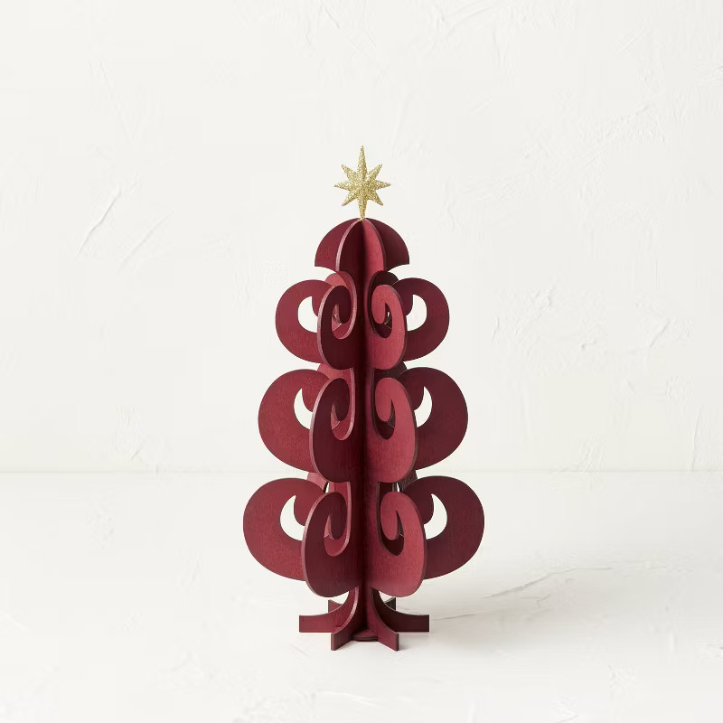 Small Wood Swirl Christmas Tree Red - Opalhouse™ designed with Jungalow™ | Target