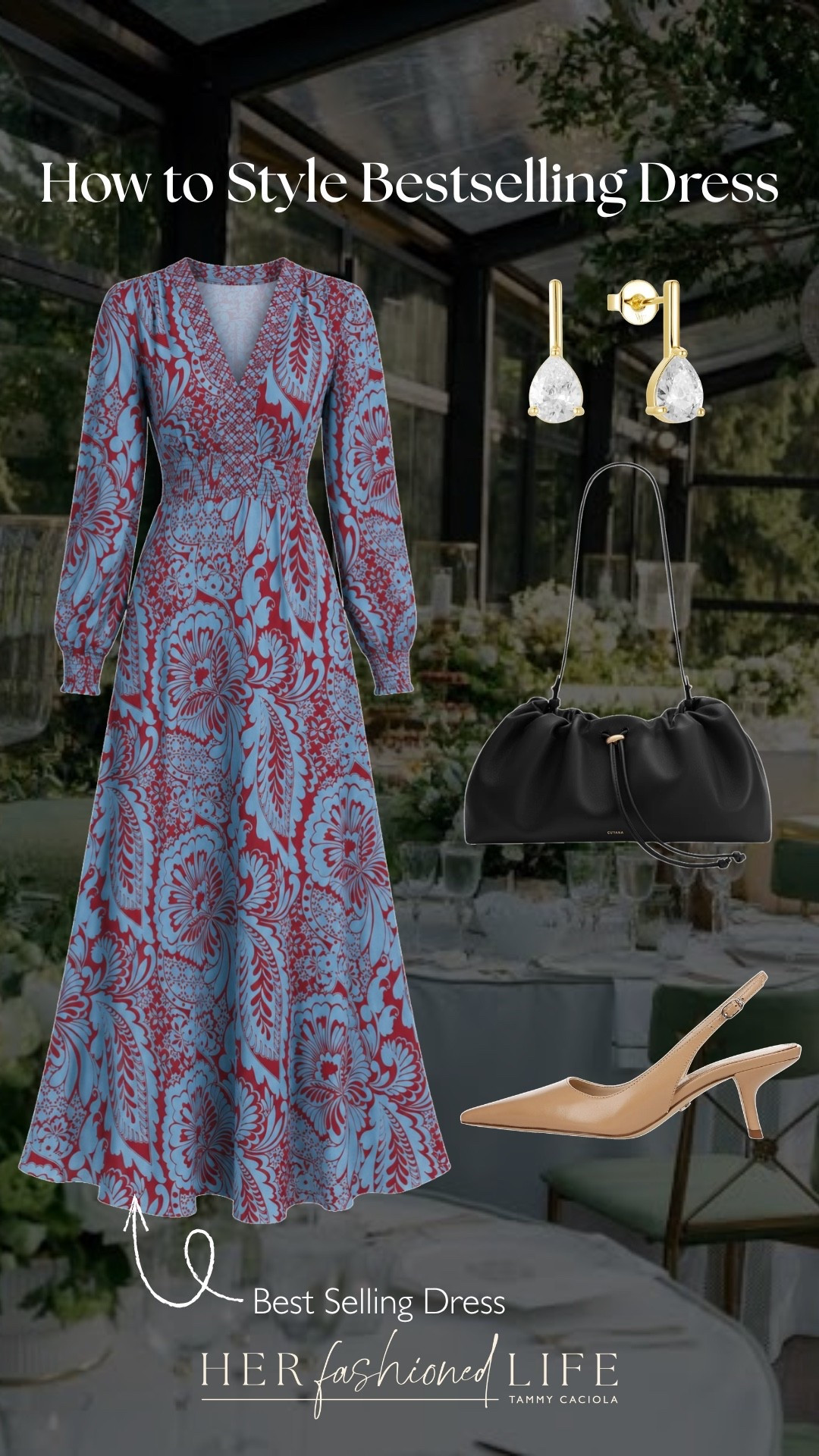 A few ways to style this bestselling dress for a dinner date, wedding, or special occasion. 💙