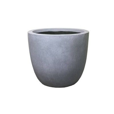 Kante Lightweight Modern Outdoor Concrete Urn Planter Slate Gray - Rosemead Home & Garden, Inc. | Target
