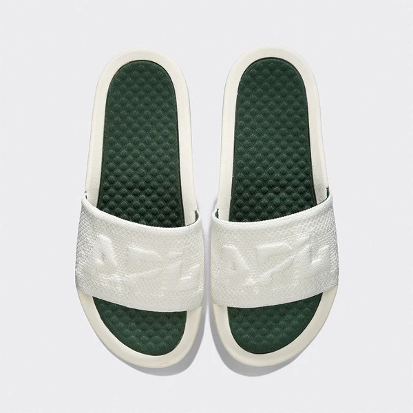 Women's Big Logo TechLoom Slide Ivory / Great Green | APL