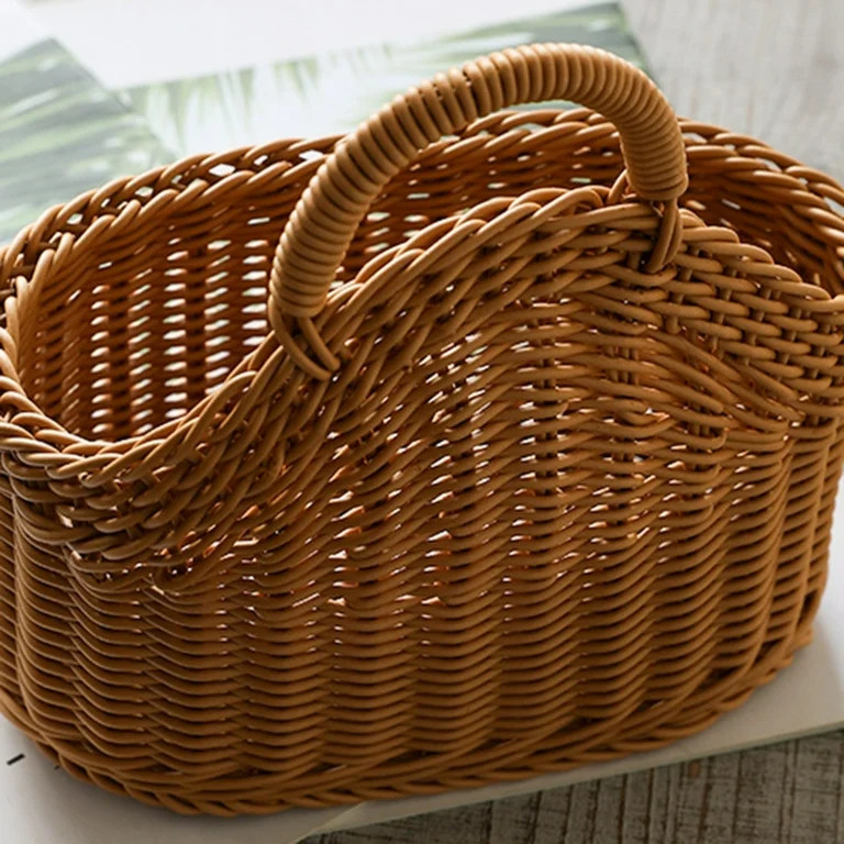 KARLSITEK Woven Wall Hanging Storage Basket Decorative Rattan Organizer Hangable Basket for Kitch... | Walmart (US)