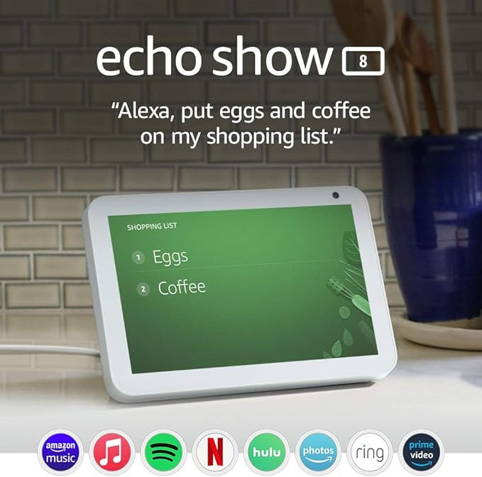 Echo Show 8 (1st Gen, 2019 release) -- HD smart display with Alexa – stay connected with video ... | Amazon (US)
