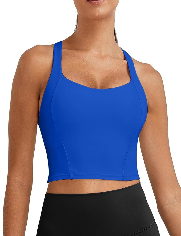 BMJL Women's Workout Tank Tops with Built in Bra Athletic Sports Crisscross Back Summer Going Out... | Amazon (US)