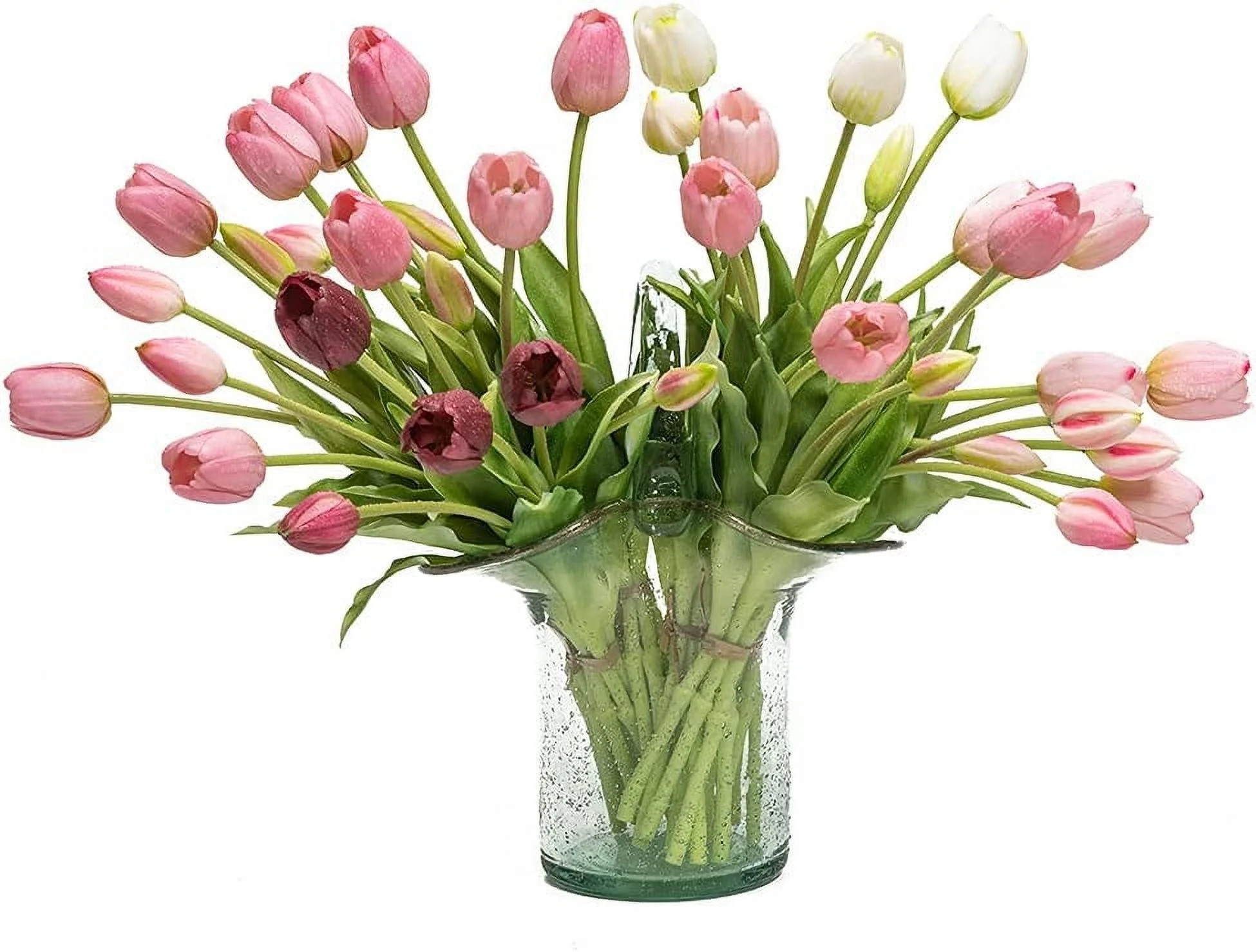 10pcs Artificial Tulips Flowers, Real Touch Latex Bouquet, Fake Tulips for Office Wedding Party H... | Walmart (US)