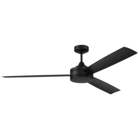 Inspo 62" Ceiling Fan w/Blades, Wet Rated - Flat Black - #8545D | Lamps Plus | Lamps Plus
