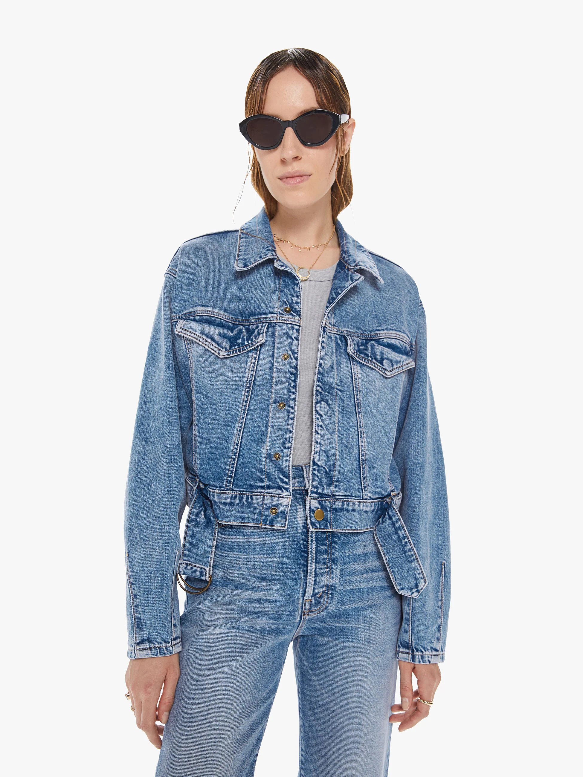 THE BELTED FLY AWAY JACKET BELLE DE JOUR | Mother Denim