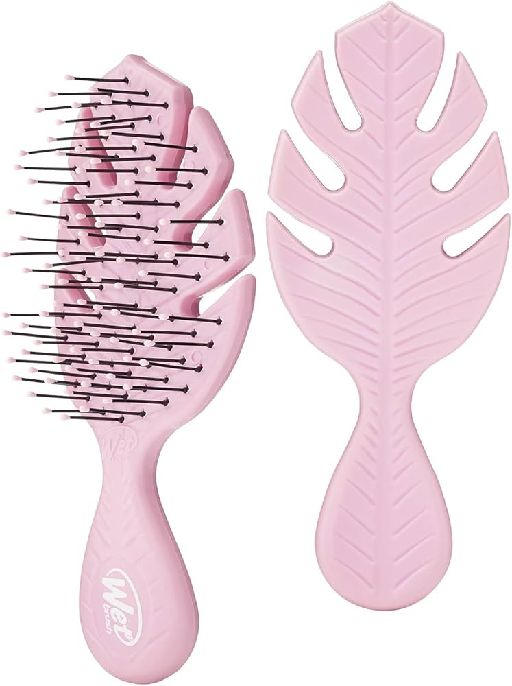 Wet Brush Go Green Mini Detangler, Pink- Detangling Travel Hair Brush- Ultra-Soft IntelliFlex Bristl | Amazon (US)