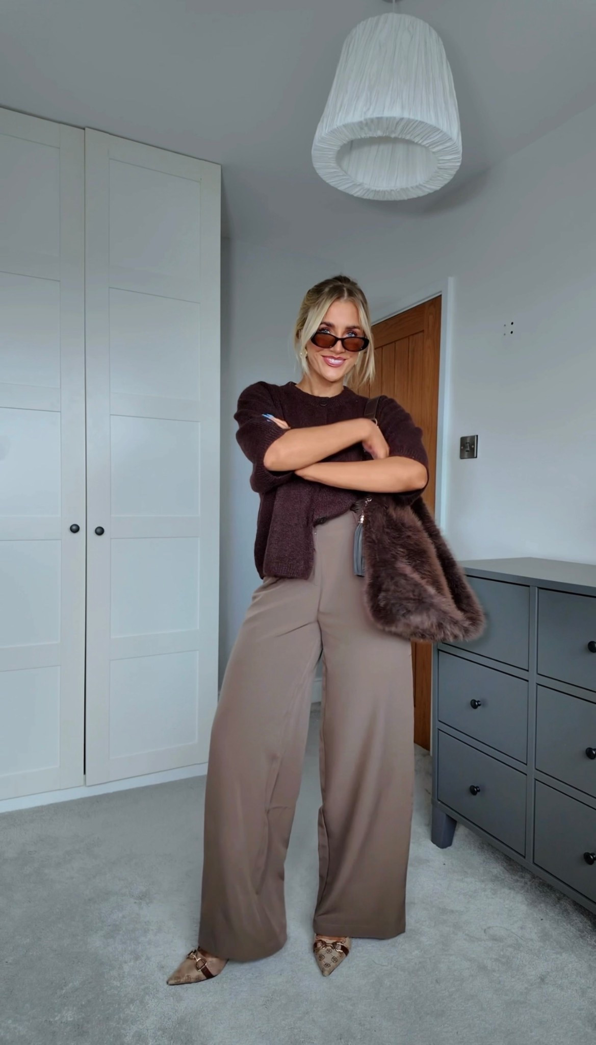 Giving all the brown vibes ✨🤎 knitwear is George at Asda bargain! Trousers are lovely. Bag is EVERYTHINGGGG & shoes are a true love of mine! Also new sunnies!!!!! 💖 

#LTKwinter #LTKautumn #LTKuk