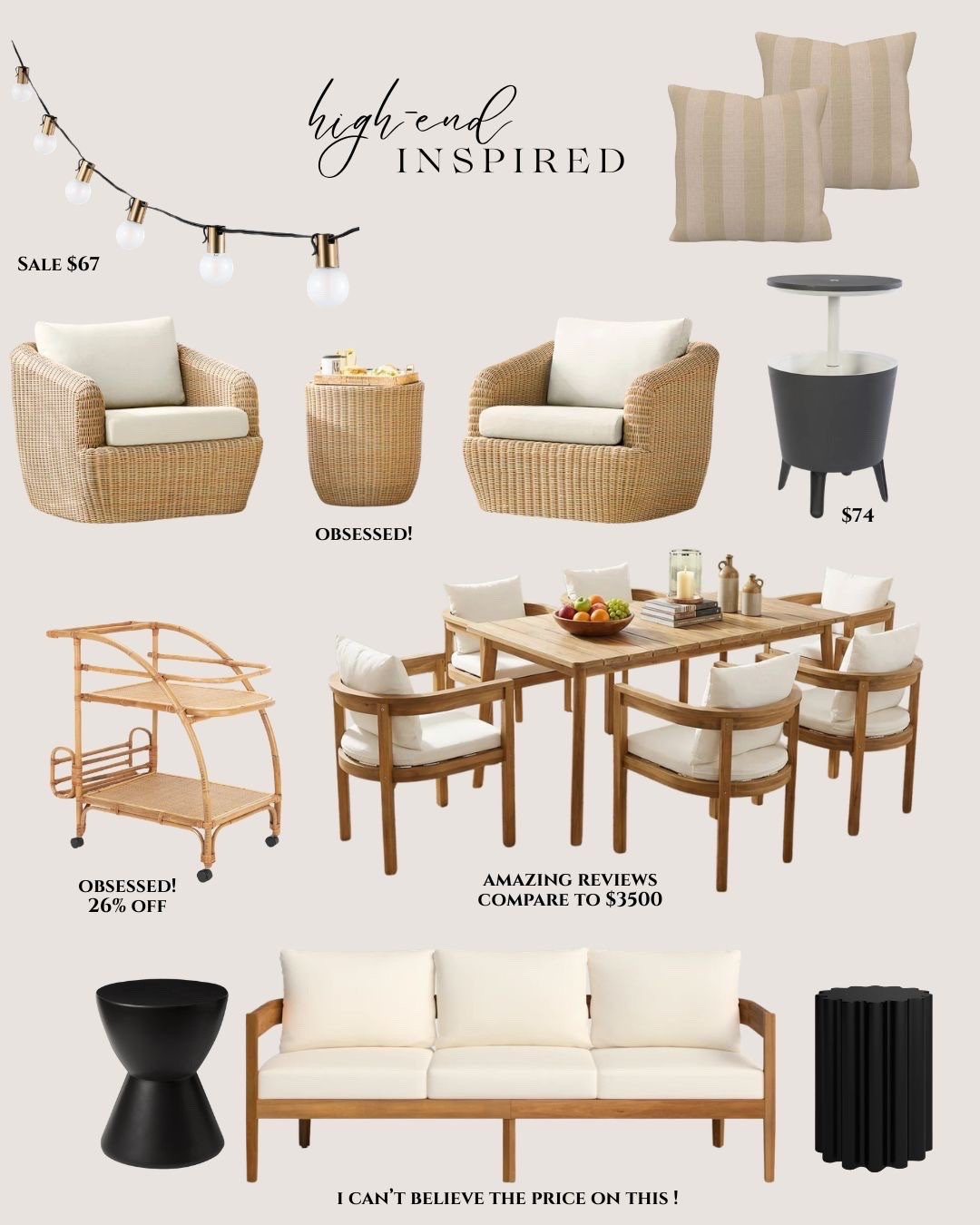 Next level outdoor finds from @wayfair . From outdoor seating to pool side and entertaining finds. These look high-end but are adorable and of great quality! #wayfair #wishyouwerehere #outdoor #ad #wayfairpartner

#LTKSeasonal #LTKHome #LTKSaleAlert