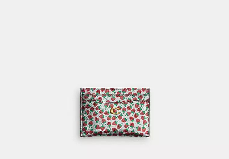 Essential Card Case With Strawberry Print | Coach (US)
