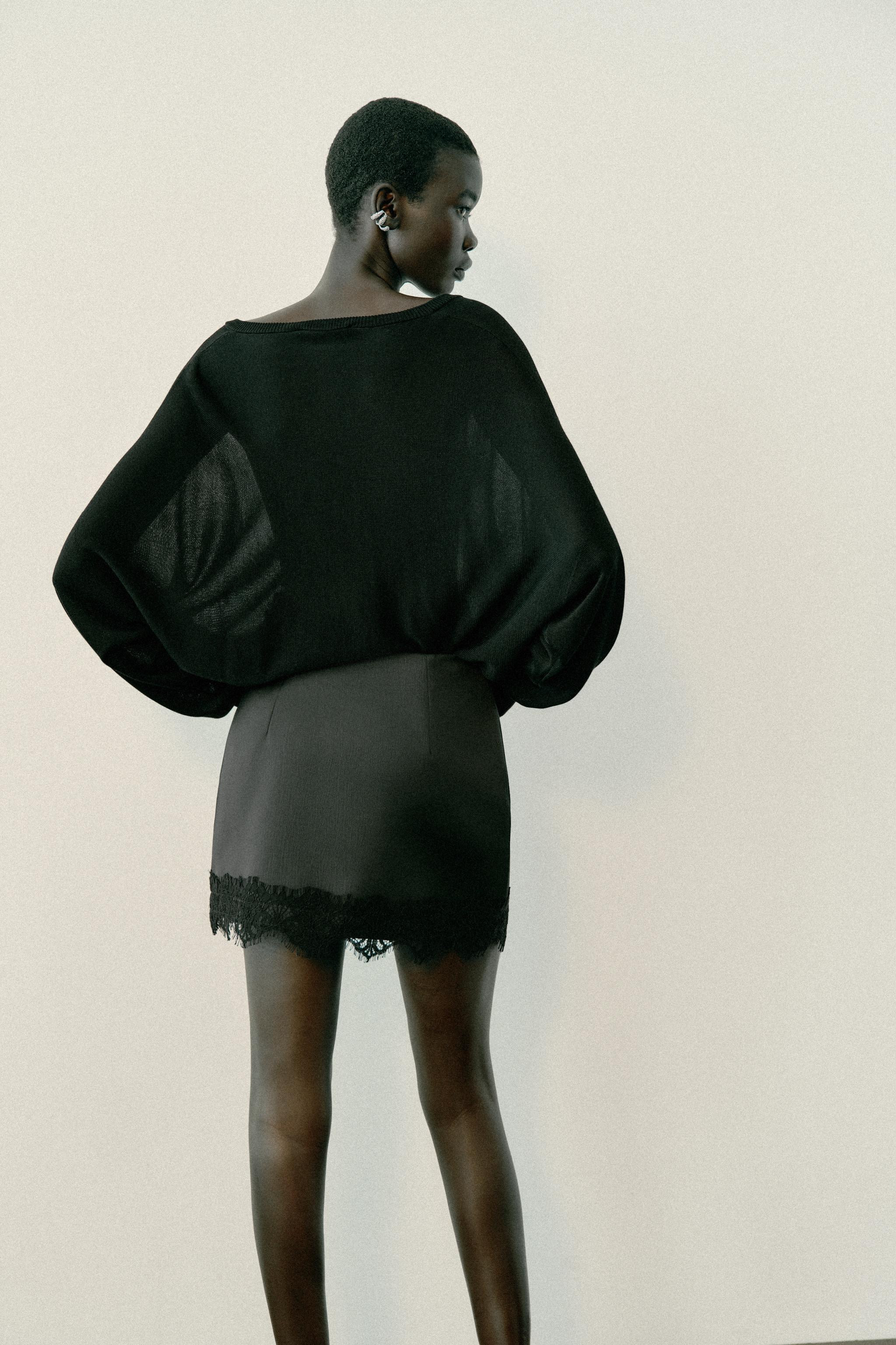 SKORT WITH LACE HEM | Zara UK