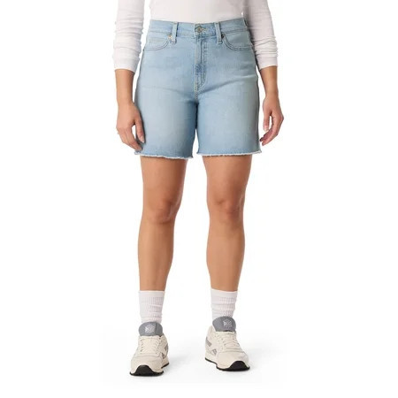 Levi Strauss Signature Women's and Women's Plus Vintage Relaxed Mid Thigh Shorts, Sizes 0-22 | Walmart (US)