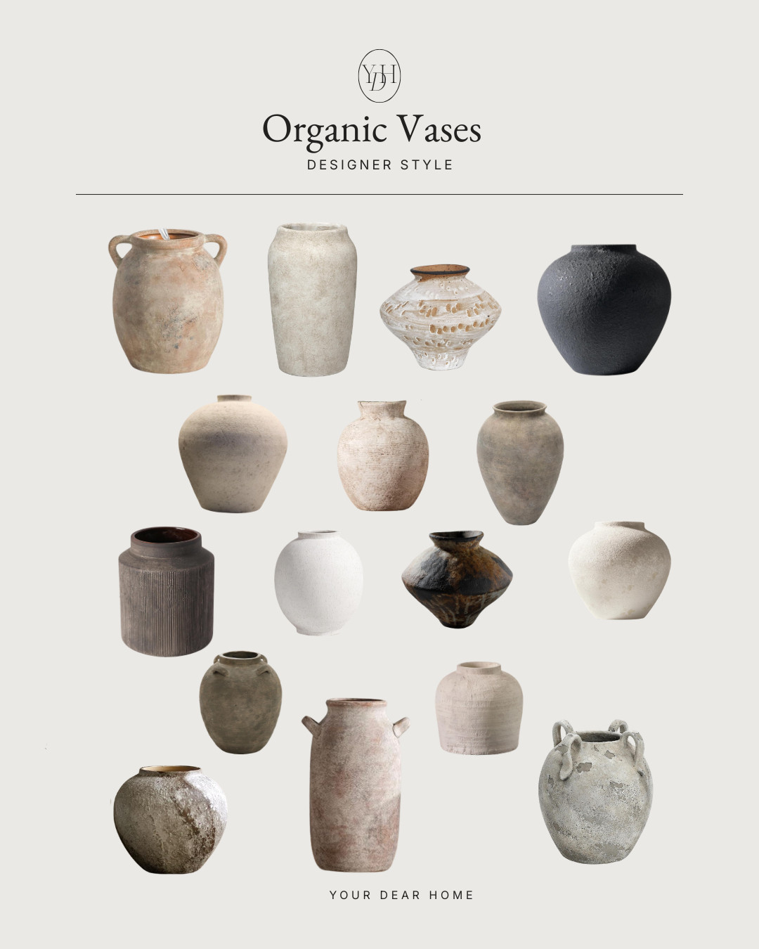 Organic vases are my favorite way to soften shelves and add texture. Even empty, they make a space feel layered, warm, and designer-inspired. 

 #LTKHome
