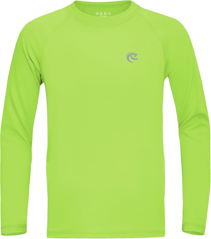Boys UPF 50+ Swim Shirt Long Sleeve, 1 or 2 Pack UV Sun Protection Rash Guard, Youth Kids SPF Wat... | Amazon (US)