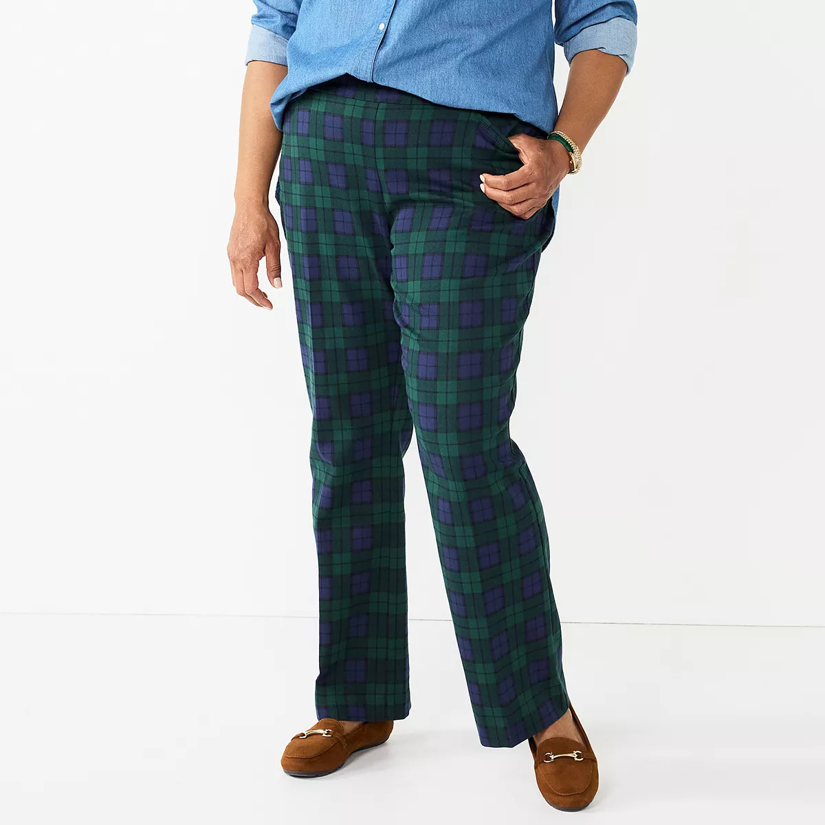 Plus Size Croft & Barrow® Effortless Stretch Bootcut Pants | Kohl's