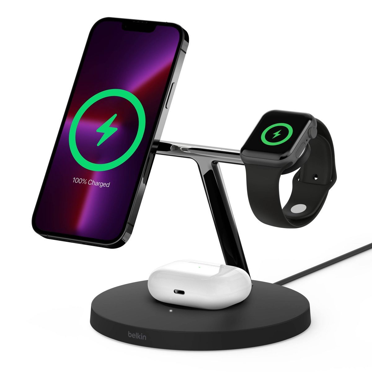 Belkin BoostCharge Pro 15W 3-in-1 Wireless Charger with MagSafe | Target