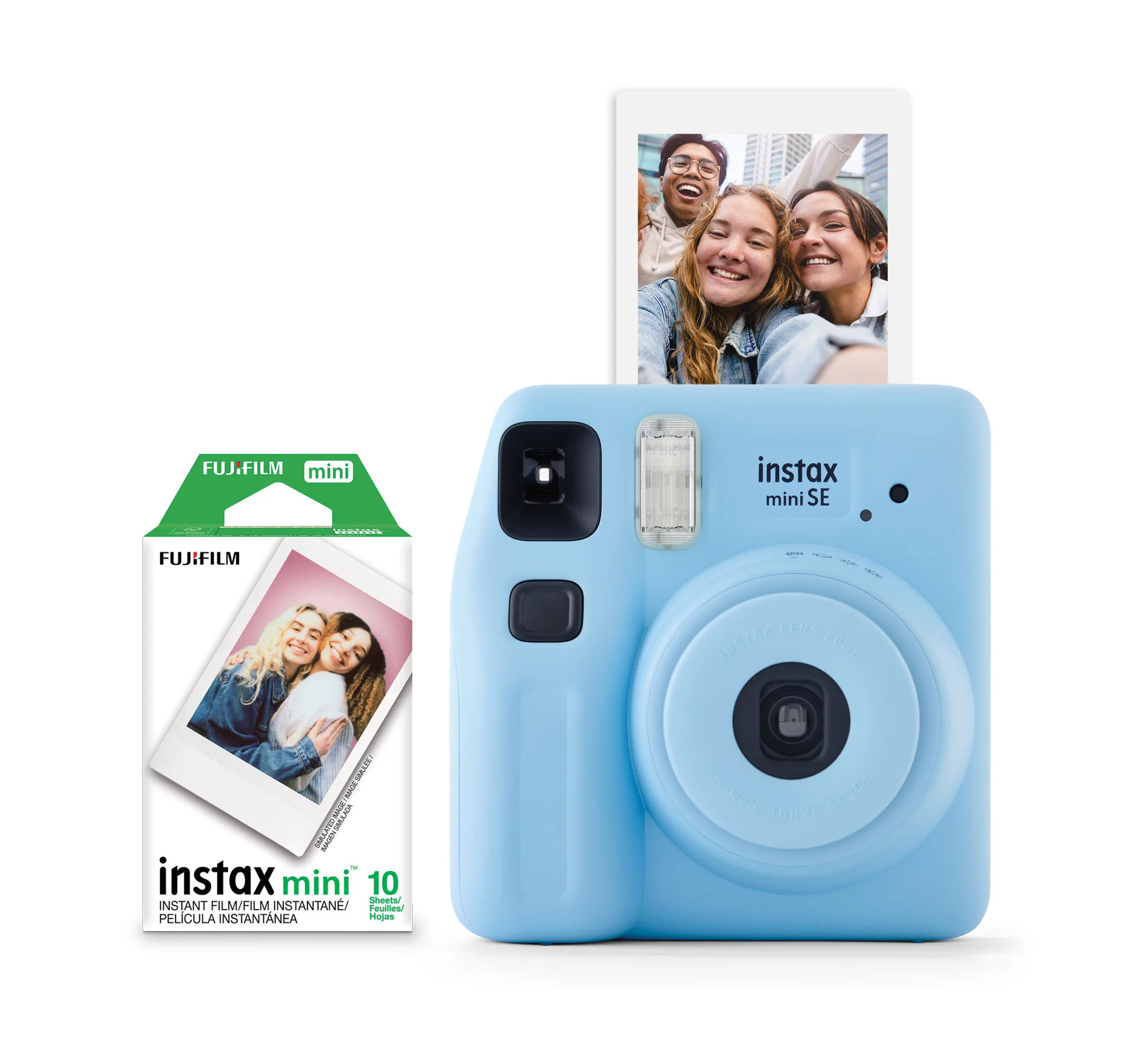 Fujifilm instax Mini SE Instant Camera with Bonus 10 pack Mini Film, Light Blue (Exclusive Value ... | Walmart (US)